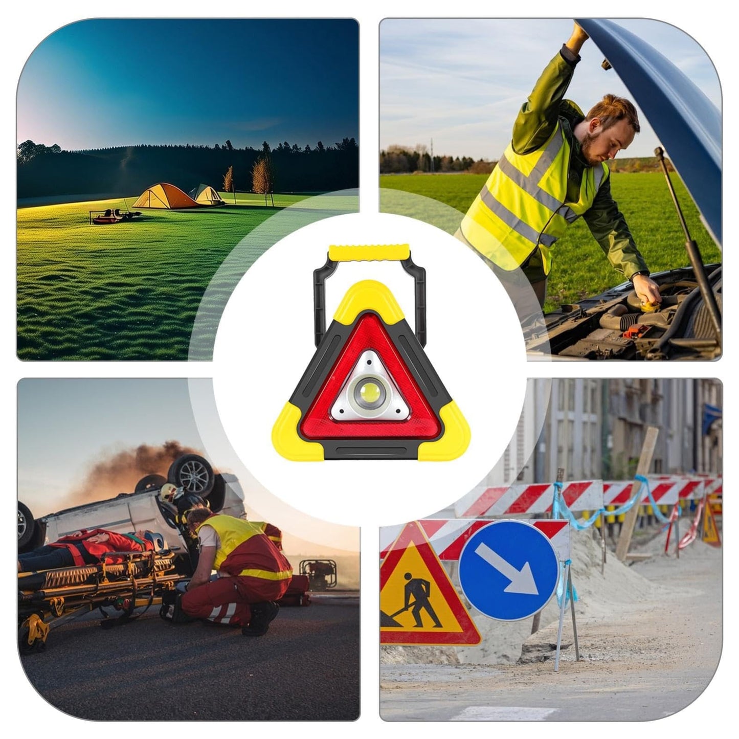 Señal de emergencia 4 modos led recargable