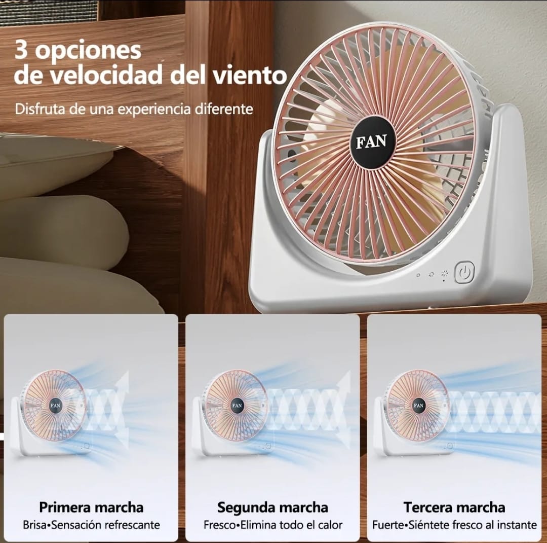 Ventilador 3 velocidades personal potente
